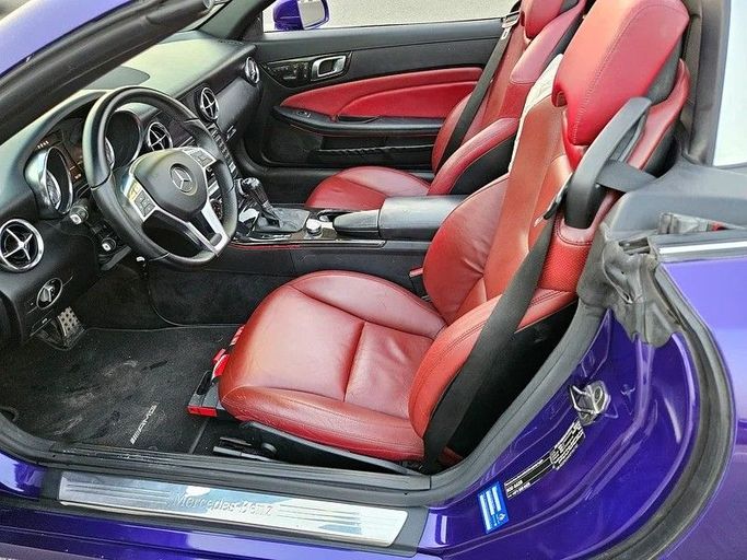 Used Mercedes-Benz SLK-Class 350 III (R172), 3.5 l, 2012 in Dubai by Irfan Motors, Purple color. GCC Specs | AUTO.AE