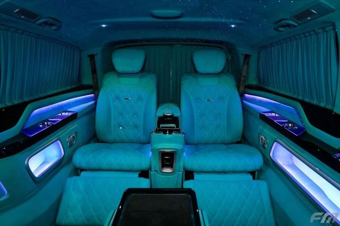 New Mercedes-Benz V-Class 250 L III (W447) Facelift, 2.0 l, 2023 in Dubai by Fakhoury, Grey color. GCC Specs | AUTO.AE