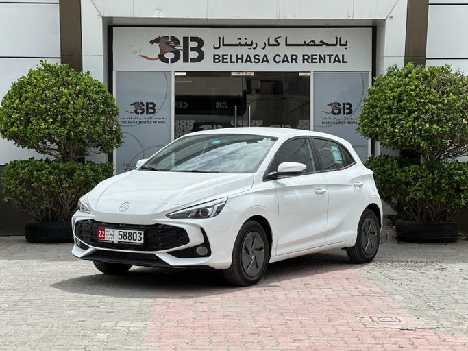MG 3 ثالثاً, 2026  هاتشباك 5 أبواب للتأجير في في دبي من Balhasa Car Rental ، اللون أبيض | AUTO.AE | إعلان #1612