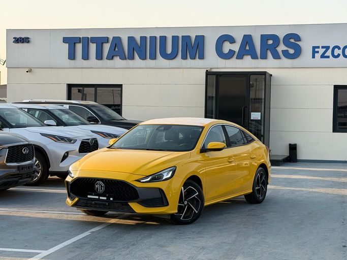 New MG 5 (GT) II, 1.5 l, 2023 in Dubai by Titanium Cars, Yellow color. GCC Specs | AUTO.AE | Listing #266561