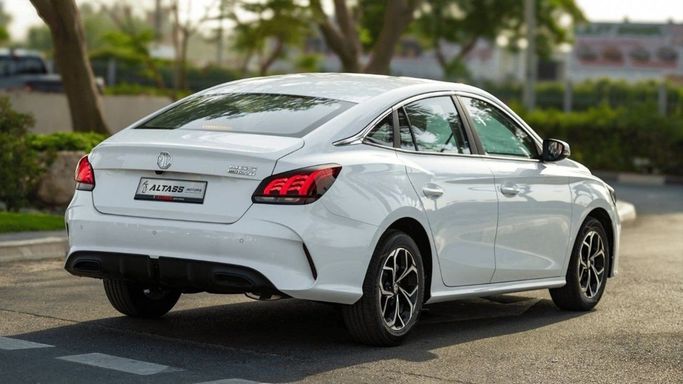 New MG 5 II Facelift, 1.5 l, 2025 in Dubai by Altass Motors, White color. Other | AUTO.AE