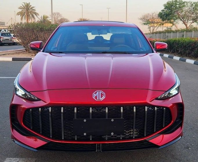 New MG 5 II Facelift, 1.5 l, 2024 in Dubai by Passion Motors, Red color. Chinese Specs | AUTO.AE