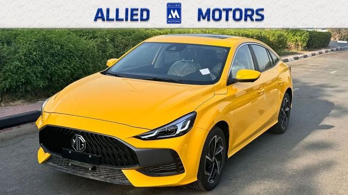 Новый MG 5 II, 1.5 л, 2024 в Дубае от Allied Motors Желтый цвет. Китайская | AUTO.AE