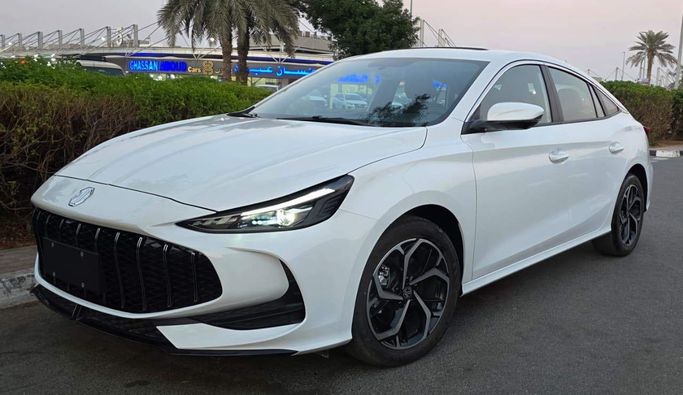New MG 5 II Facelift, 1.5 l, 2025 in Dubai by Passion Motors, White color. Chinese Specs | AUTO.AE