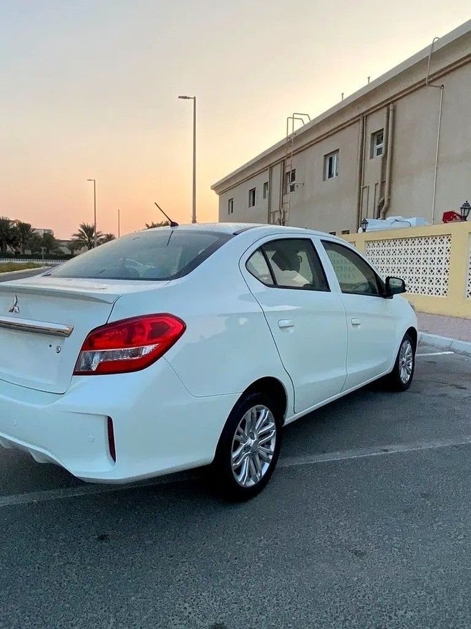 Used Mitsubishi Attrage I Facelift, 1.2 l, 2022 in Dubai by F1 Motors, White color. GCC Specs | AUTO.AE
