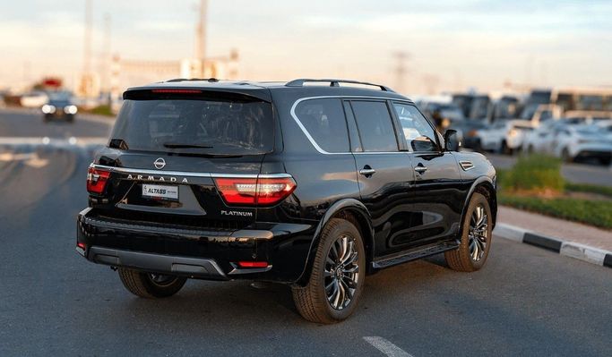 New Nissan Armada II Facelift, 5.6 l, 2024 in Dubai by Altass Motors, Black color. GCC Specs | AUTO.AE