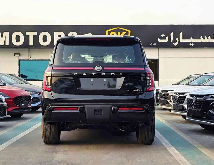 New Nissan Patrol VII (Y63), 3.8 l, 2025 in Dubai by SK Motors, Black color. GCC Specs | AUTO.AE