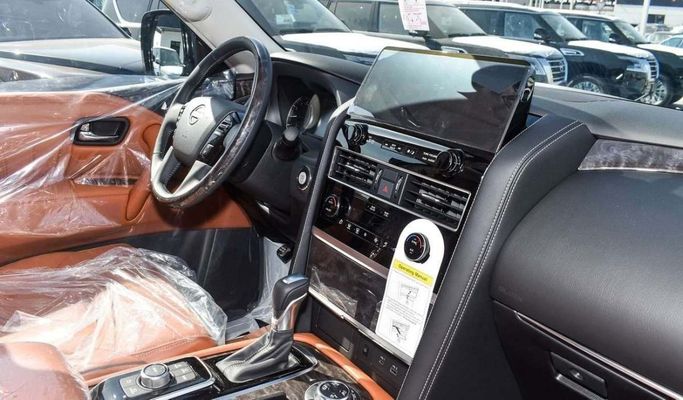 New Nissan Patrol VII (Y63), 3.5 l, 2024 in Dubai by F7 Motors, Black color. Japanese Specs | AUTO.AE