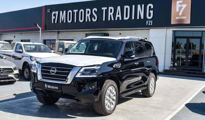 New Nissan Patrol VII (Y63), 3.5 l, 2024 in Dubai by F7 Motors, Black color. Japanese Specs | AUTO.AE