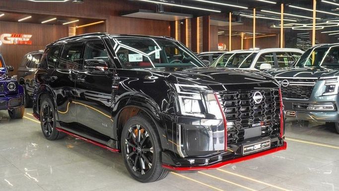 New Nissan Patrol VII (Y63), 3.5 l, 2025 in Dubai by Najem Motors, Black color. GCC Specs | AUTO.AE