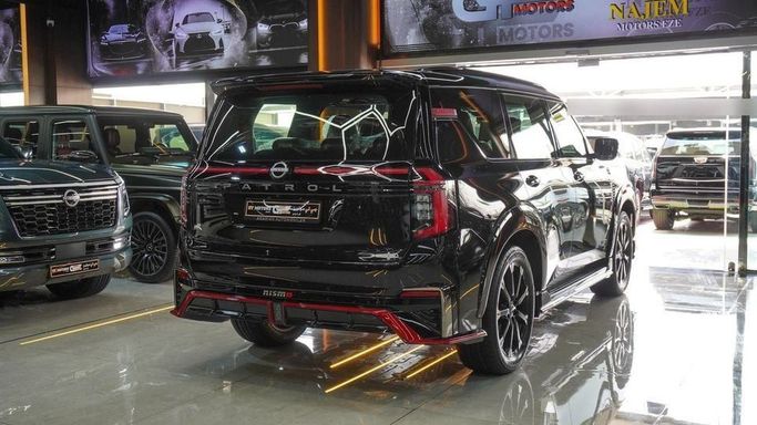 New Nissan Patrol VII (Y63), 3.5 l, 2025 in Dubai by Najem Motors, Black color. GCC Specs | AUTO.AE