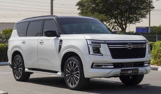 New Nissan Patrol VII (Y63), 3.8 l, 2025 in Dubai by Najem Motors, White color. GCC Specs | AUTO.AE