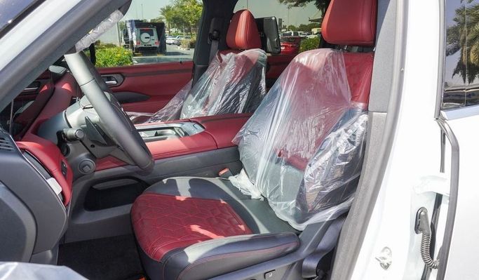 New Nissan Patrol VII (Y63), 3.8 l, 2025 in Dubai by Najem Motors, White color. GCC Specs | AUTO.AE