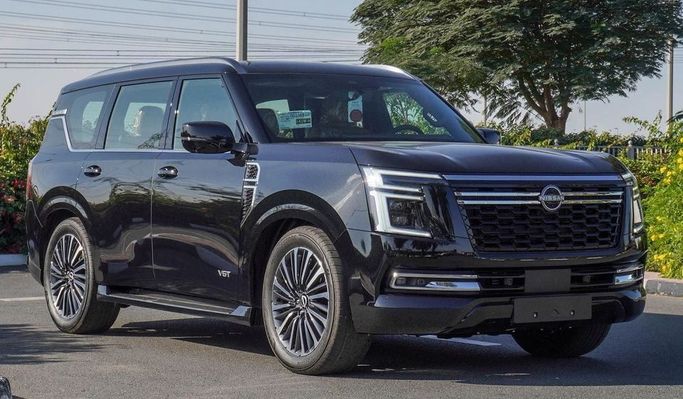 New Nissan Patrol VII (Y63), 3.8 l, 2025 in Dubai by Najem Motors, Black color. GCC Specs | AUTO.AE
