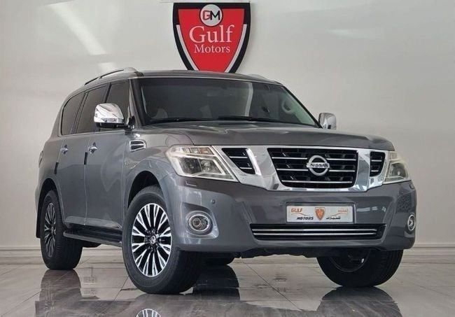 Used Nissan Patrol VI (Y62) Facelift, 5.6 l, 2017 in Dubai by Gulf Motors, Grey color. GCC Specs | AUTO.AE