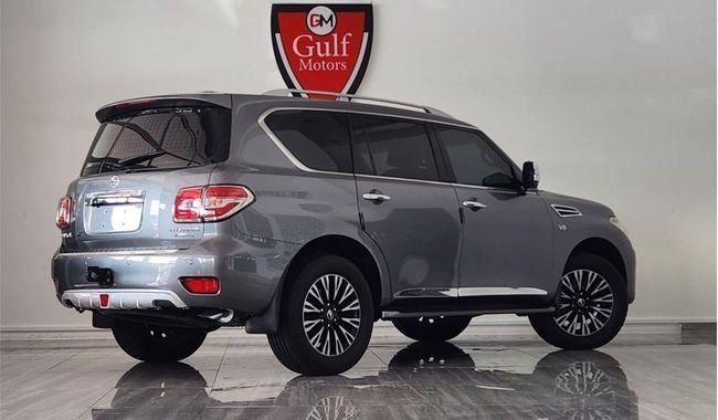 Used Nissan Patrol VI (Y62) Facelift, 5.6 l, 2017 in Dubai by Gulf Motors, Grey color. GCC Specs | AUTO.AE