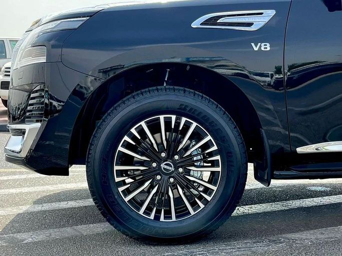 New Nissan Patrol VI (Y62) Facelift 2, 5.6 l, 2024 in Dubai by We Can Motors, Black color. GCC Specs | AUTO.AE