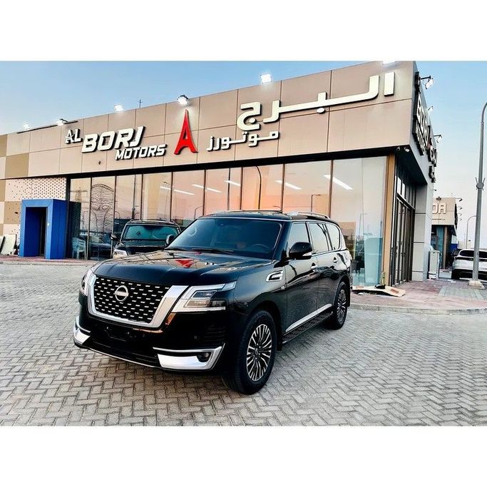 Used Nissan Patrol VI (Y62) Facelift 2, 5.6 l, 2022 in Dubai by Al Borj Motors, Black color. GCC Specs | AUTO.AE