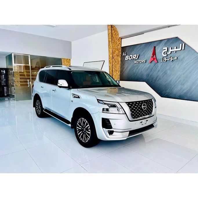 Used Nissan Patrol VI (Y62) Facelift 2, 5.6 l, 2023 in Dubai by Al Borj Motors, Silver color. GCC Specs | AUTO.AE