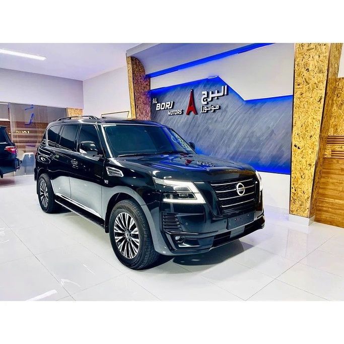Used Nissan Patrol VI (Y62) Facelift 2, 5.6 l, 2021 in Dubai by Al Borj Motors, Black color. GCC Specs | AUTO.AE