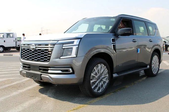 New Nissan Patrol VII (Y63), 3.5 l, 2026 in Dubai by Wafrah Automotive Fzco, Grey color. GCC Specs | AUTO.AE