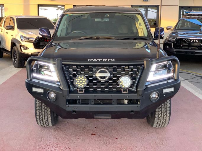 مستعملة Nissan Patrol عملية شد الوجه VI (Y62) 2, 5.6 l, 2022 في في دبي من Greenway Motors، اللون أزرق داكن.  | AUTO.AE