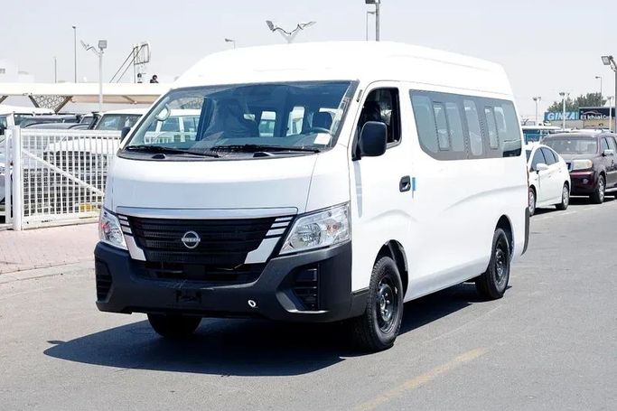 New Nissan Urvan V (E26) / NV350 Urvan, 2.5 l, 2025 in Dubai by Wafrah Automotive Fzco, White color. Japanese Specs | AUTO.AE