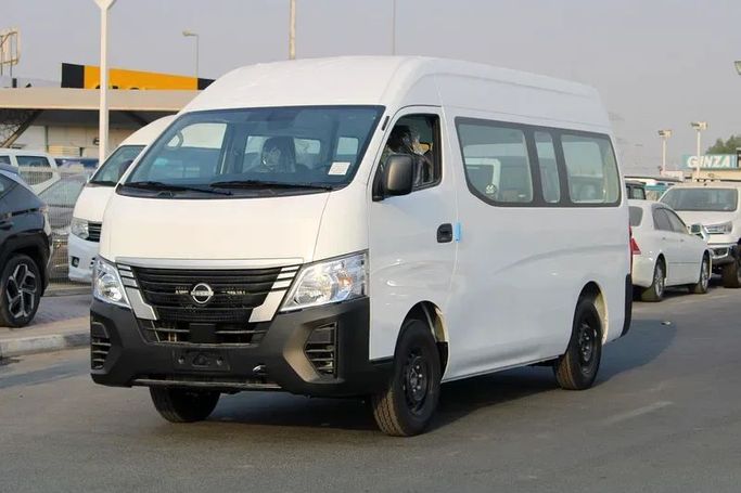 New Nissan Urvan V (E26) / NV350 Urvan, 2.5 l, 2025 in Dubai by Wafrah Automotive Fzco, White color. Japanese Specs | AUTO.AE