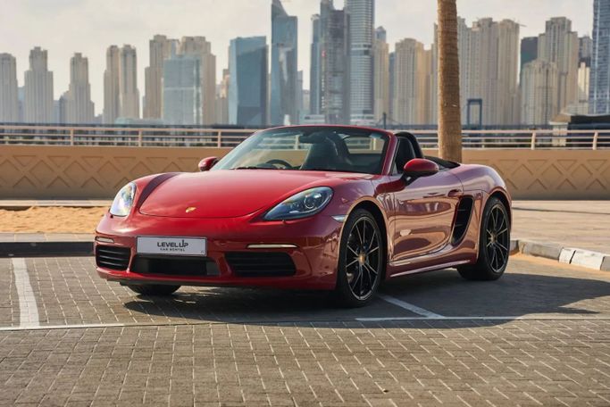 Porsche 718 Boxster T IV 718 (982), 2023 родстер спорт класса в Дубае от LeveL Up Car Rental  красный цвет | AUTO.AE | Объявление #1764