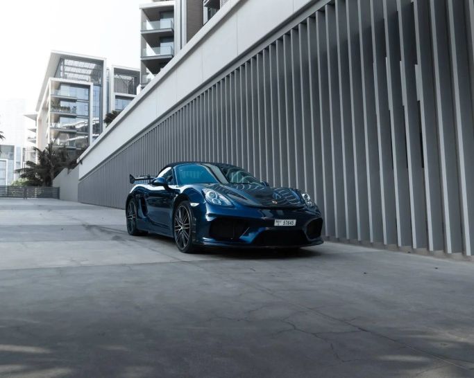 Porsche 718 Boxster GTS رابعا 718 (982), 2020 رياضي رودستر للتأجير في في دبي من Royal Dream، اللون أزرق داكن | AUTO.AE