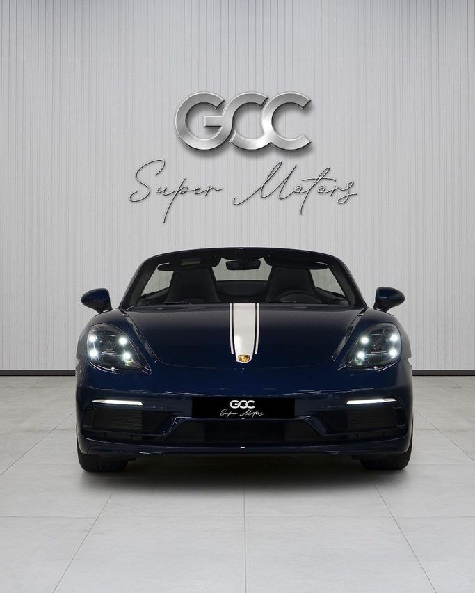 New Porsche 718 Spyder Black Badge I (982), 4.0 l, 2024 in Dubai by GCC Super Motors, Navy Blue color. GCC Specs | AUTO.AE