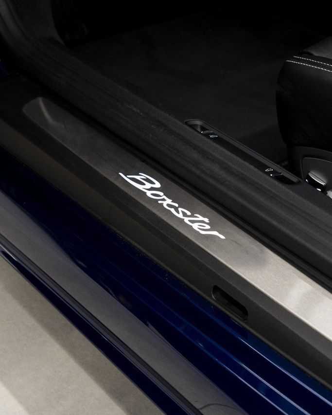 New Porsche 718 Spyder Black Badge I (982), 4.0 l, 2024 in Dubai by GCC Super Motors, Navy Blue color. GCC Specs | AUTO.AE