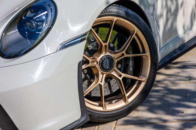 Porsche 911 GT3 992, 2023 sport coupe for rent in Dubai by POF RENTAL, grey color | AUTO.AE