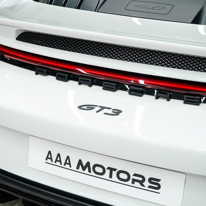 New Porsche 911 GT3 992, 4.0 l, 2023 in Dubai by AAA Motors, White color. European Specs | AUTO.AE