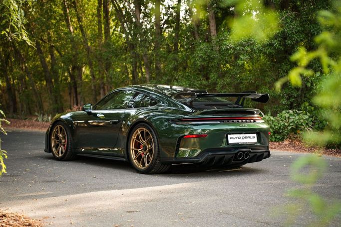 New Porsche 911 GT3 Weissach Package 992 Facelift, 4.0 l, 2026 in Dubai by AUTO DEALS, Green color. GCC Specs | AUTO.AE