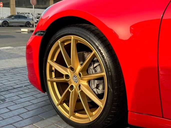 Used Porsche 911 Carrera VIII (992), 3.0 l, 2021 in Dubai by Auto Bank Motors, Red color. Korean Specs | AUTO.AE