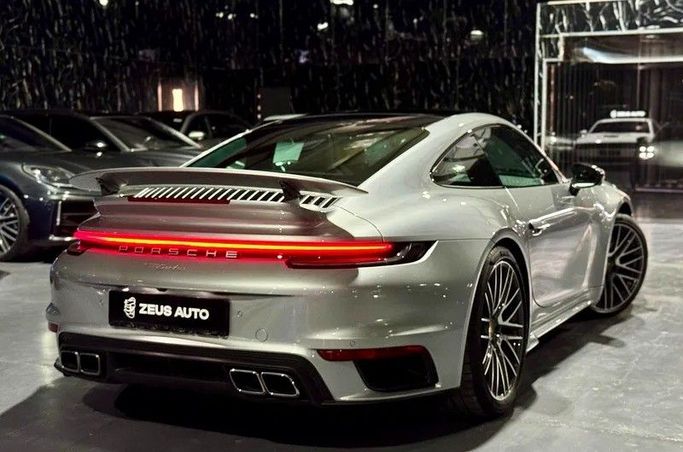 Used Porsche 911 Turbo VIII (992), 3.7 l, 2023 in Dubai by Zeus Motors, Silver color. GCC Specs | AUTO.AE