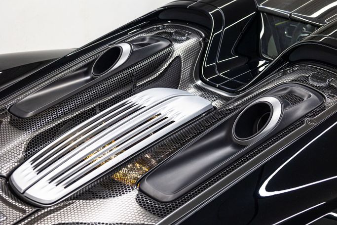 Used Porsche 918 Spyder, 4.6 l, 2015 in Dubai by PUPIL OF FATE MOTORS, Black color. European Specs | AUTO.AE