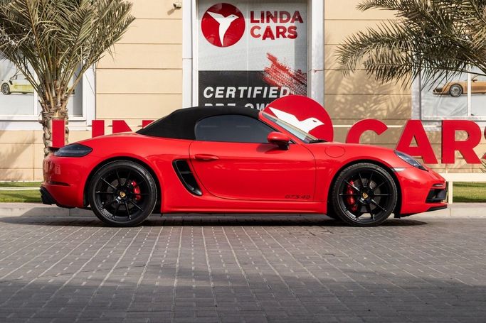 Used Porsche 718 Boxster GTS IV 718 (982), 4.0 l, 2023 in Dubai by Linda Cars, Red color. Korean Specs | AUTO.AE