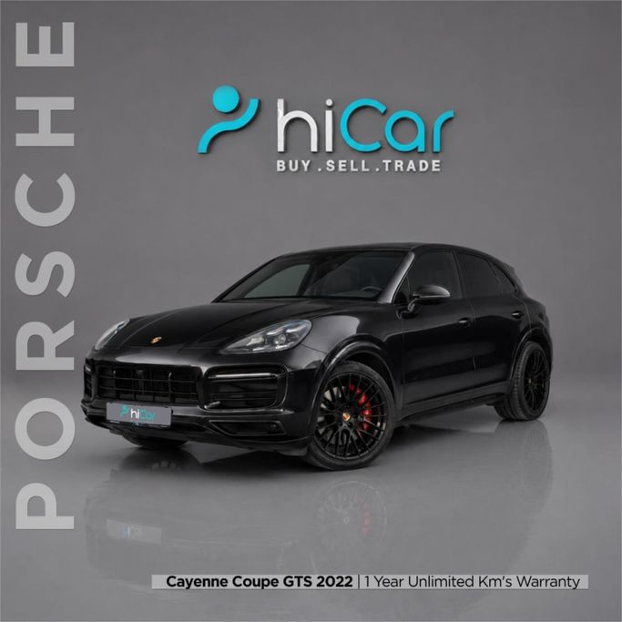 مستعملة Porsche Cayenne GTS Coupé ثالثاً, 4.0 l, 2022 في في الإمارات, دبي من Hi Car Approved Pre-Owned Cars Showroom، اللون أسود.  | AUTO.AE | إعلان #278870