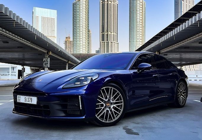 Porsche Panamera III (972), 2024  liftback executive for rent in Dubai by Kleemol Car Rental Dubai, blue color | AUTO.AE | Listing #1922