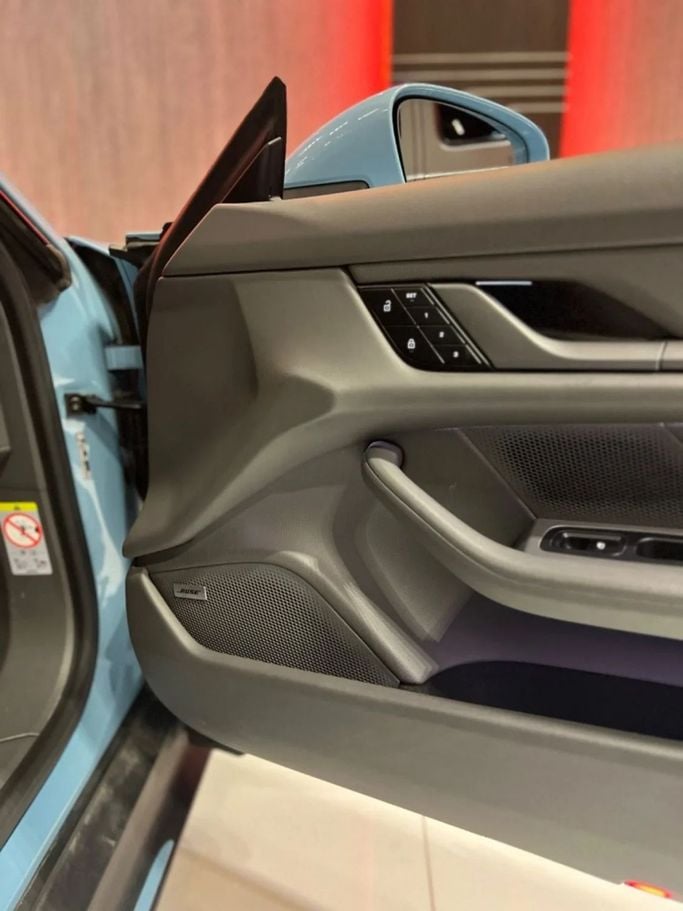 Used Porsche Taycan I, 2022 in Dubai by A Class Motors, Light Blue color.  | AUTO.AE