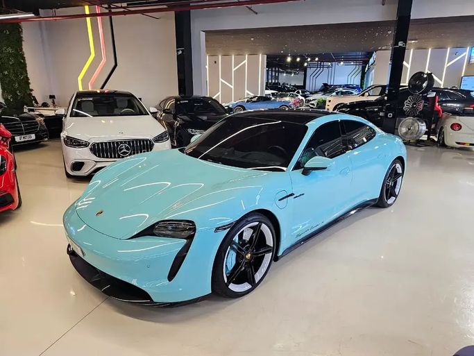 Подержанный Porsche Taycan Turbo S I, 2021 в Дубае от GE Motors Голубой цвет. GCC | AUTO.AE | Объявление #265003