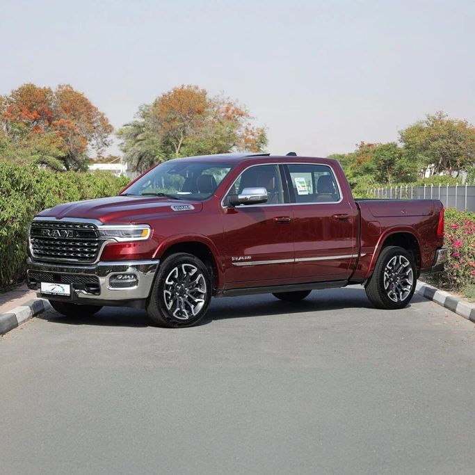 New RAM 1500 Crew Cab V Facelift, 3.0 l, 2025 in Dubai by Auto Max Group, Red color. GCC Specs | AUTO.AE