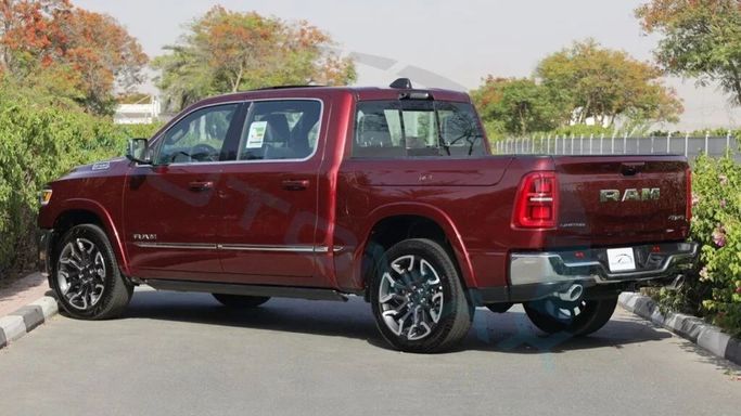 New RAM 1500 Crew Cab V Facelift, 3.0 l, 2025 in Dubai by Auto Max Group, Red color. GCC Specs | AUTO.AE