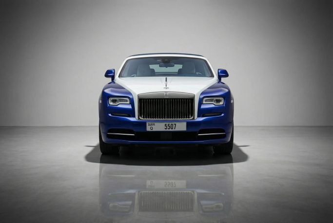 Rolls-Royce Dawn, 2023 кабриолет бизнес класса в Дубае от Rotana Star Rent a Car синий цвет | AUTO.AE