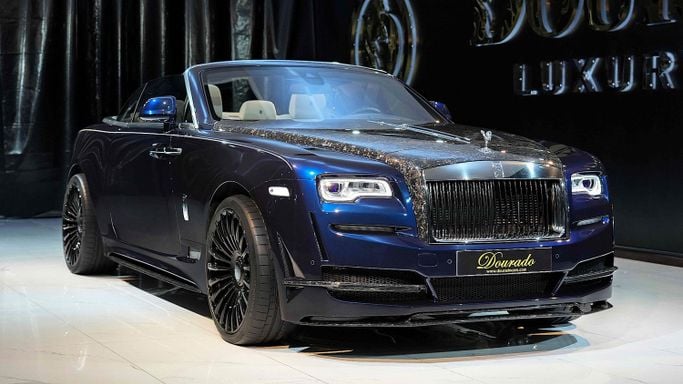 Used Rolls-Royce Dawn, 6.6 l, 2022 in Dubai by Dourado Luxury Car, Blue color. European Specs | AUTO.AE