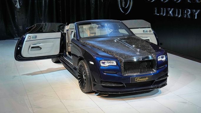 Used Rolls-Royce Dawn, 6.6 l, 2022 in Dubai by Dourado Luxury Car, Blue color. European Specs | AUTO.AE