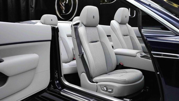 Used Rolls-Royce Dawn, 6.6 l, 2022 in Dubai by Dourado Luxury Car, Blue color. European Specs | AUTO.AE