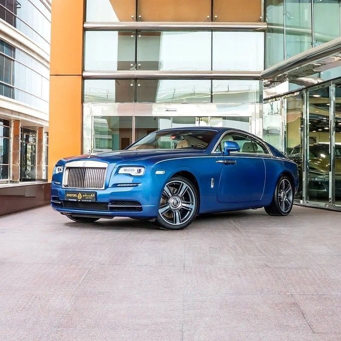 Подержанный Rolls-Royce Wraith, 6.6 л, 2015 в Дубае от Q Motors Синий цвет. GCC | AUTO.AE